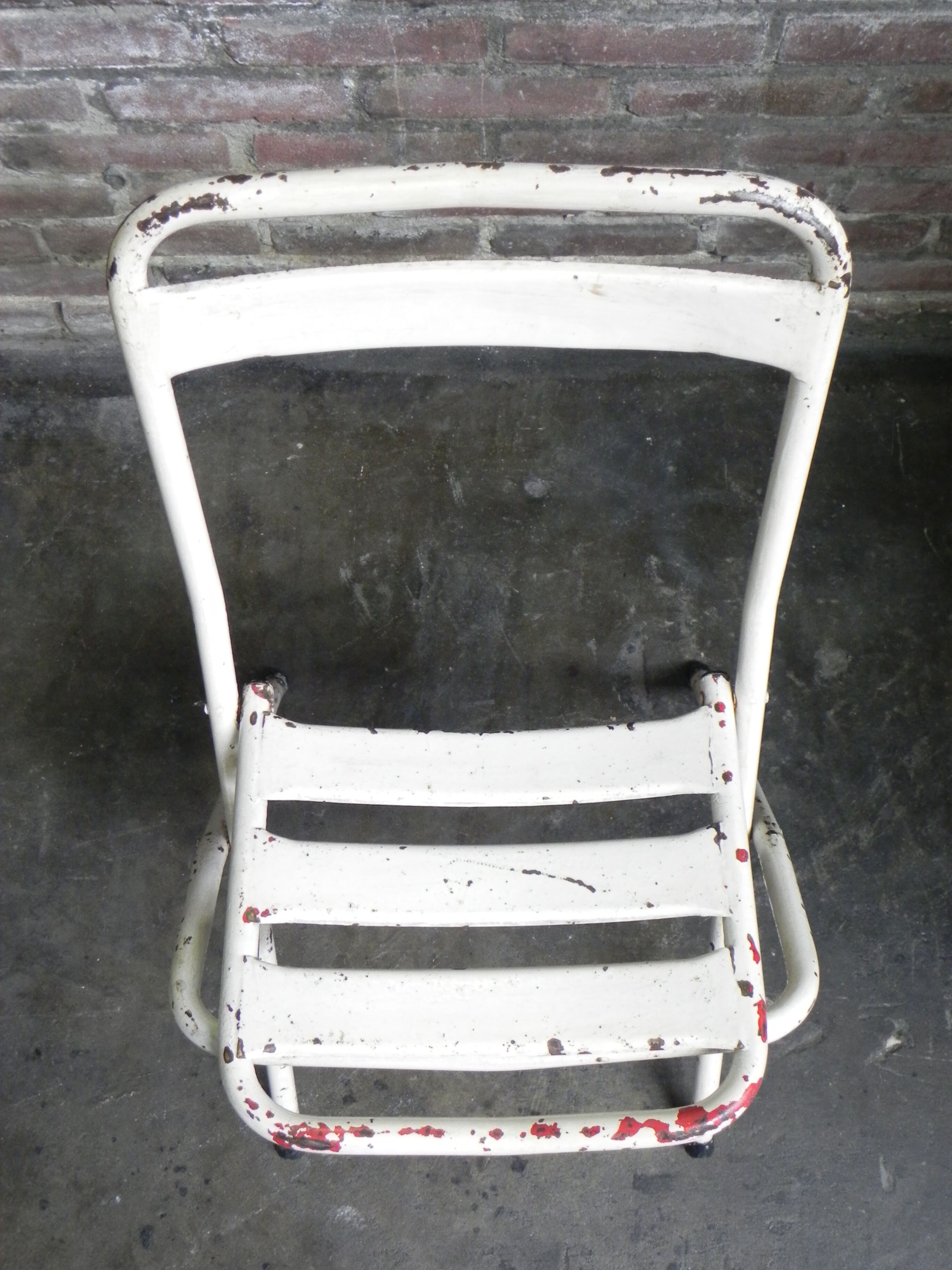 Industrial steel folding chair