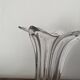 Vintage art deco crystal vase flared corolla flower shape