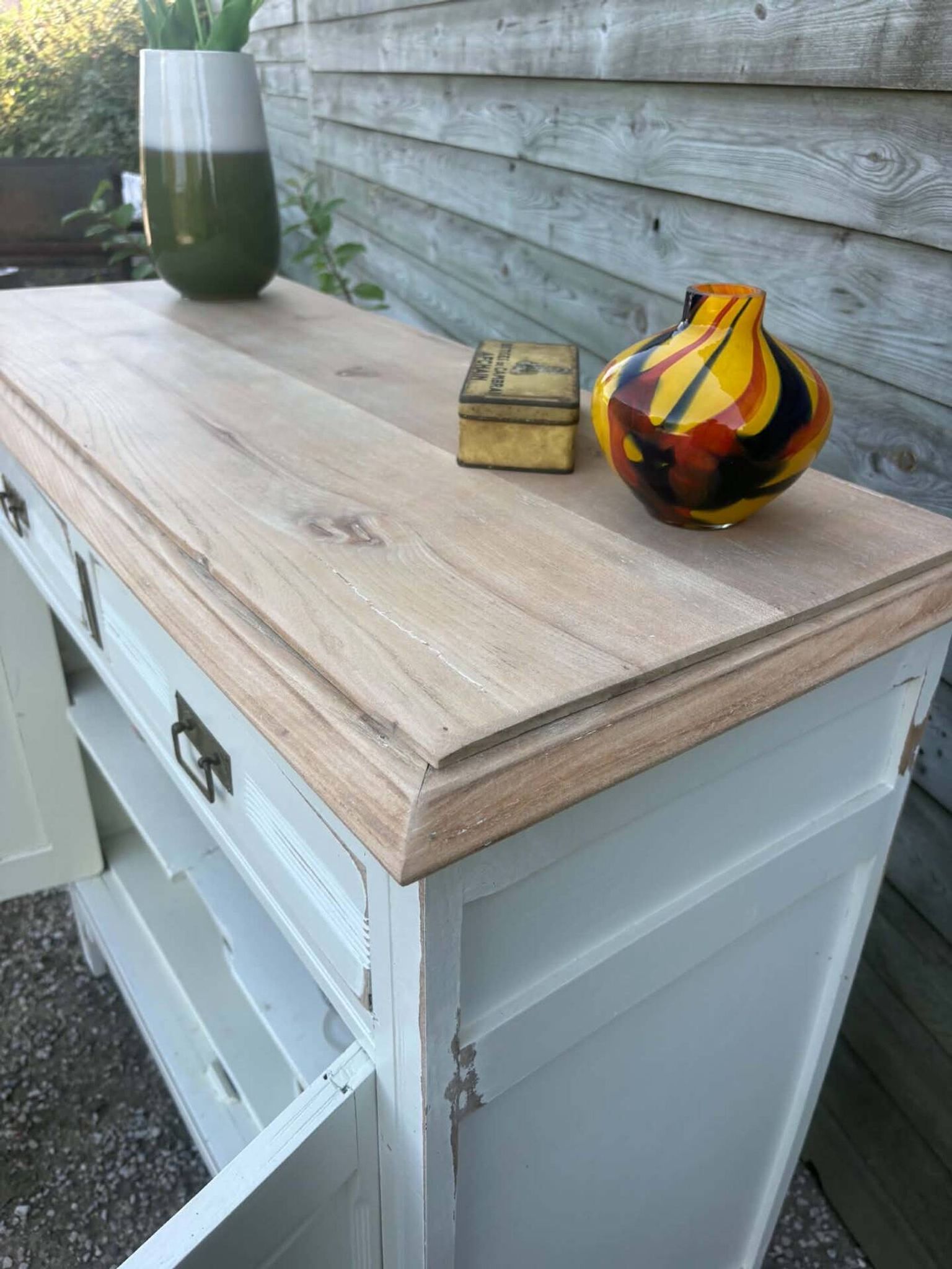 Buffet ancien relooké – esprit campagne chic / vintage
