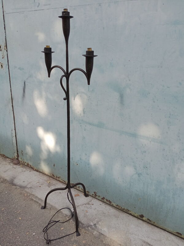 Lampadaire vintage fer forgé