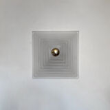 Pyramid glass ceiling light Limburg 1980s