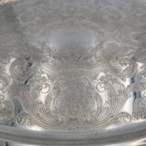 Antique silver metal tray