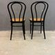 Pair of bentwood chairs, Vienna straw seats, 1960s, Poland