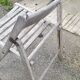 Pair of folding garden chairs in solid teak