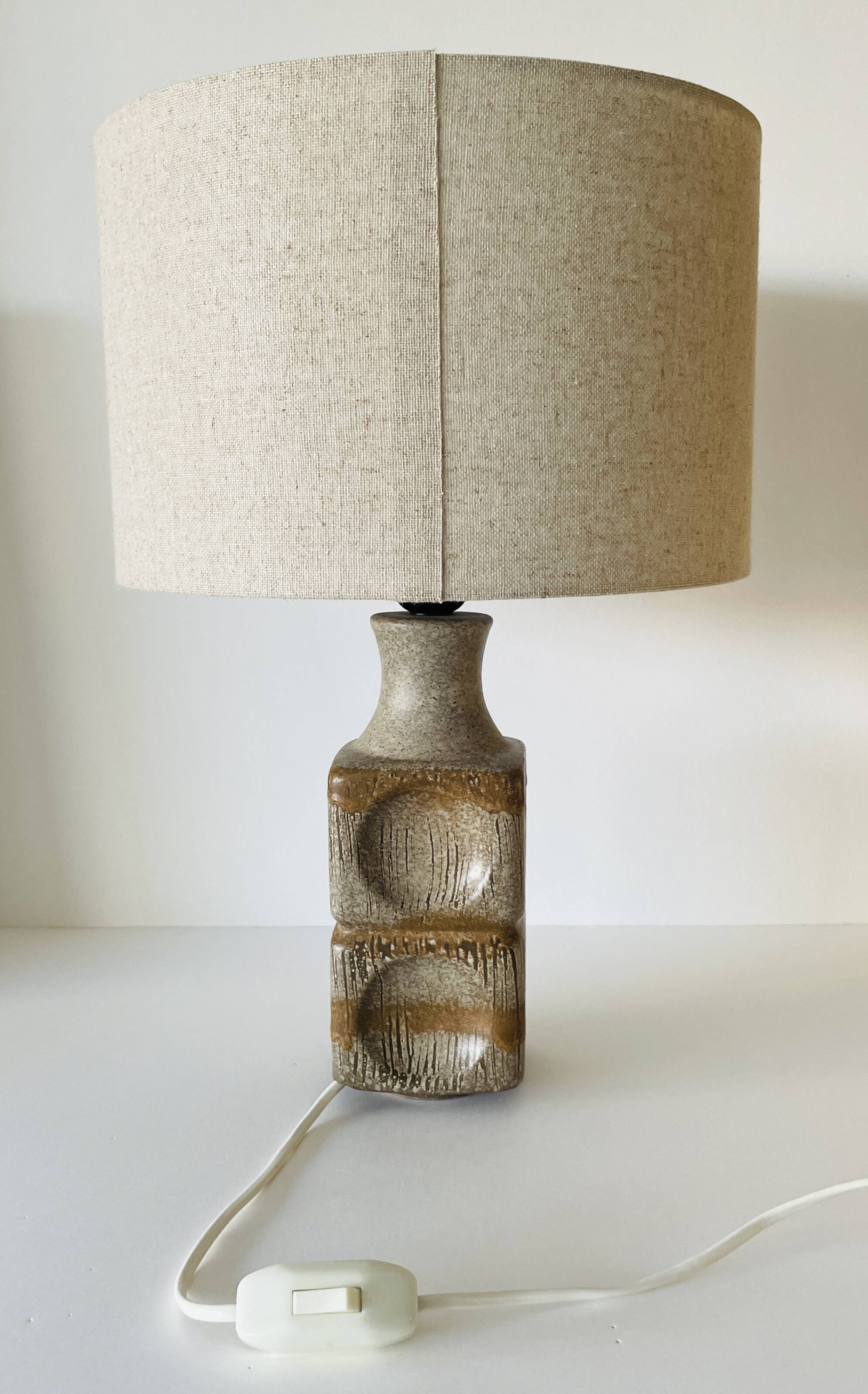 Danish glazed ceramic lamp, 1960