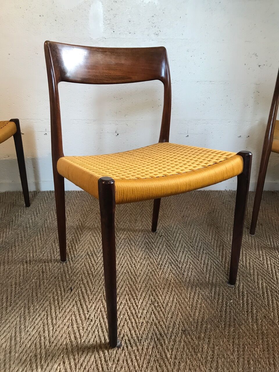 Set of four chairs Möller 77 rope