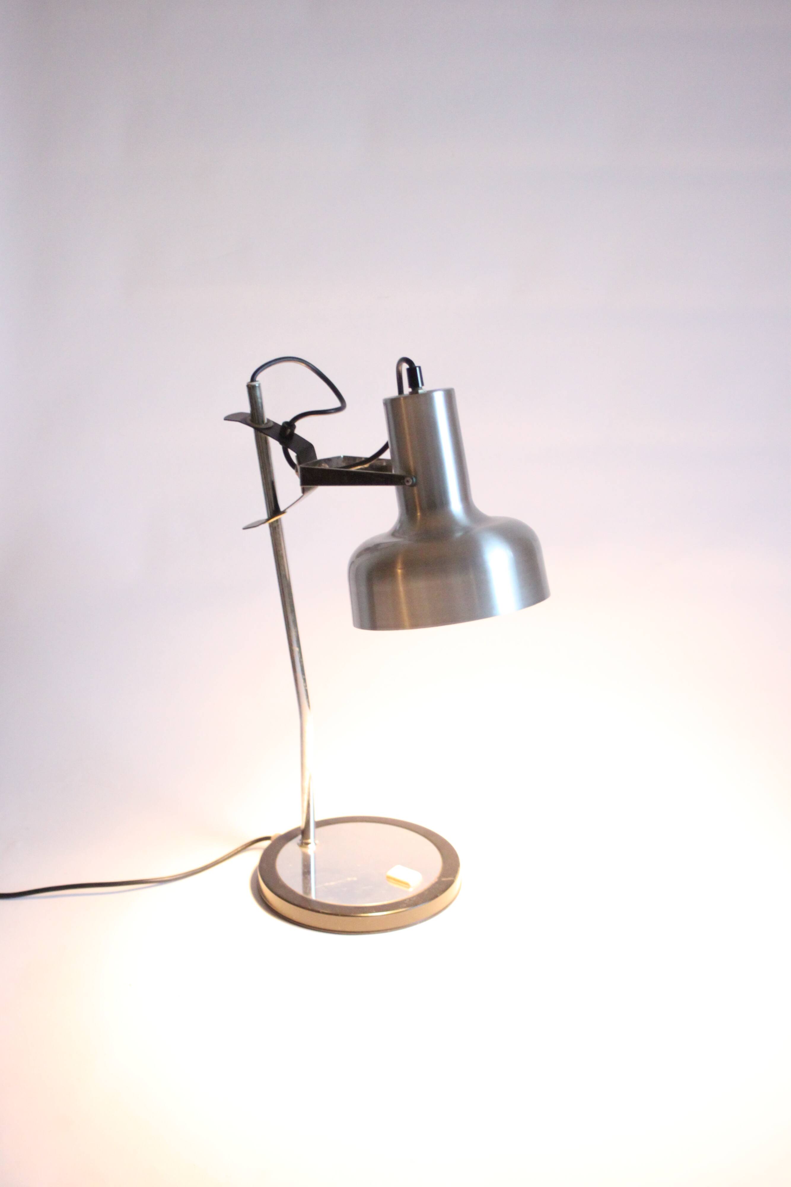 Mid century modern adjustable metal desk lamp, 1960s