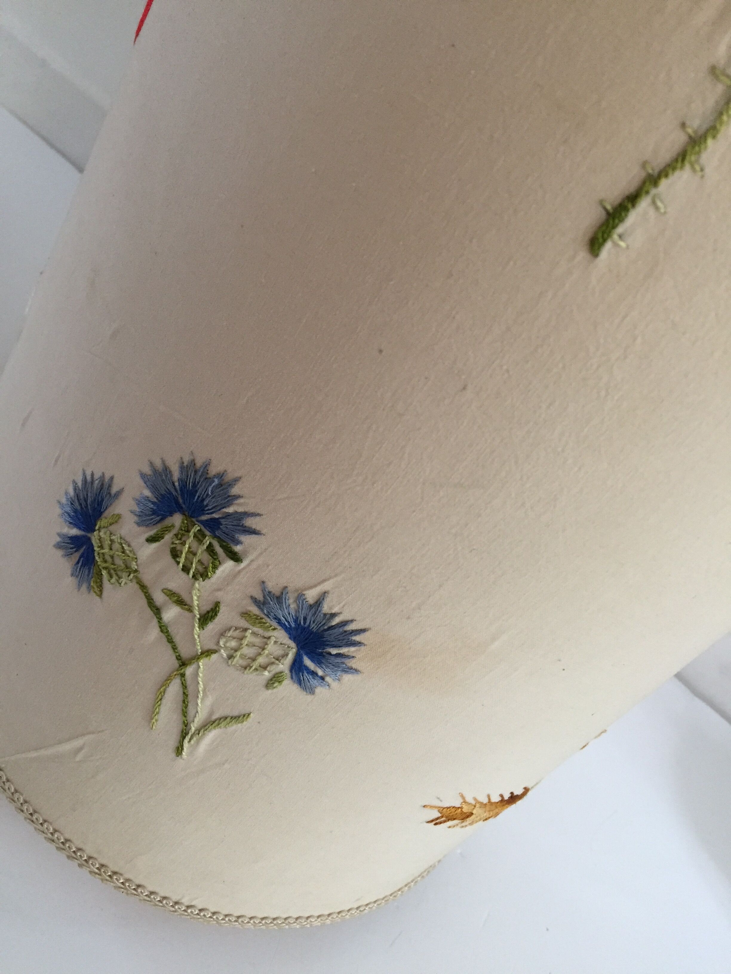Handmade vintage oval lampshade