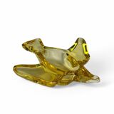 Murano, vide poche en verre jaune forme oiseau XXème