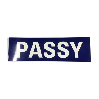 ENAMEL plate PASSY Métro Parisien