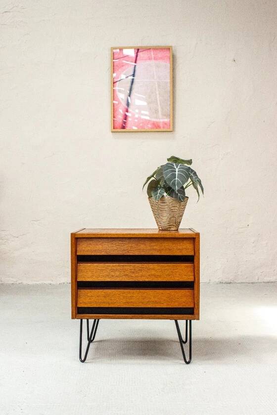 Vintage Teak Mid Century Chest of Drawers, Lowboard, Sideboard