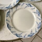set of dessert plates in K&G Lunéville Iron Earth model "Angèle" late 19th century