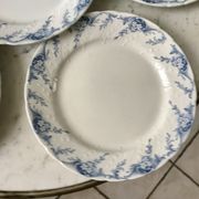 set of dessert plates in K&G Lunéville Iron Earth model "Angèle" late 19th century