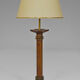 Pair of art deco lamps in wood and patinated bronze around 1930