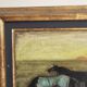 Tableau Huile sur Panneau école de Barbizon - Chevaux au pré Signé Lucien V