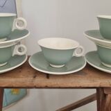 Set of 5 cups and vintage saucers