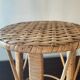 Vintage rattan and wicker plant holder