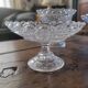 Trio of antique openwork pressed glass bowls – France, 1920–1940