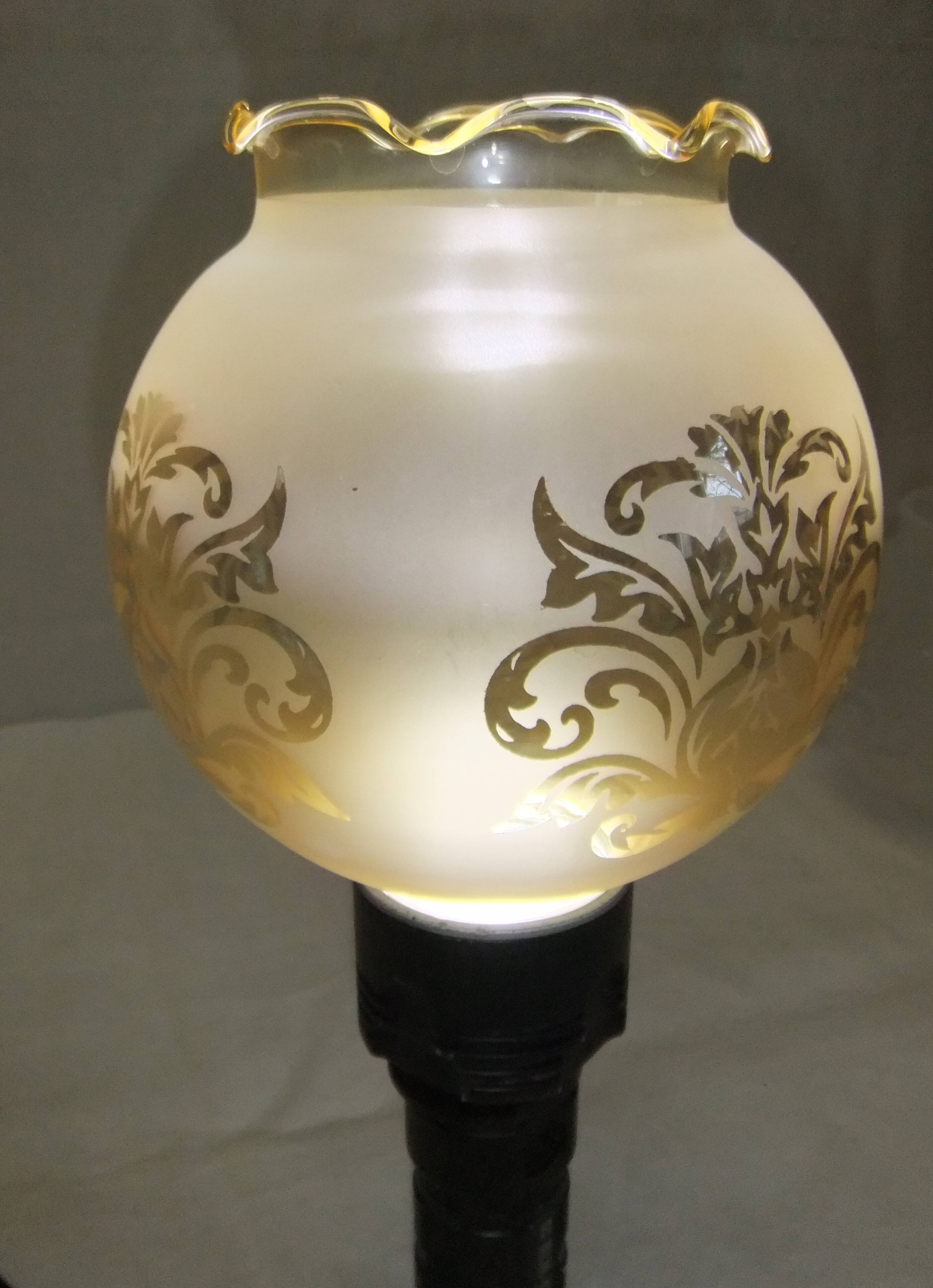 Tulip globe engraved glass for pendant lamp chandelier wall lamp