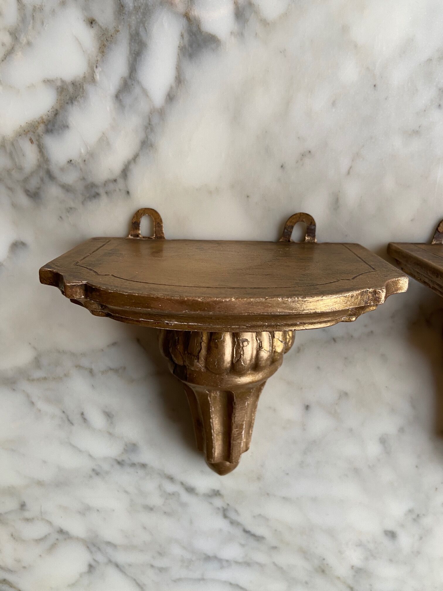 Pair of wall shelves