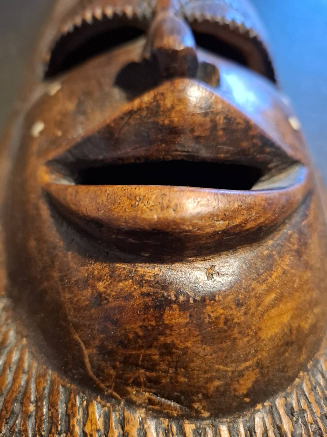 Ashanti tribal mask originating from Ghana.