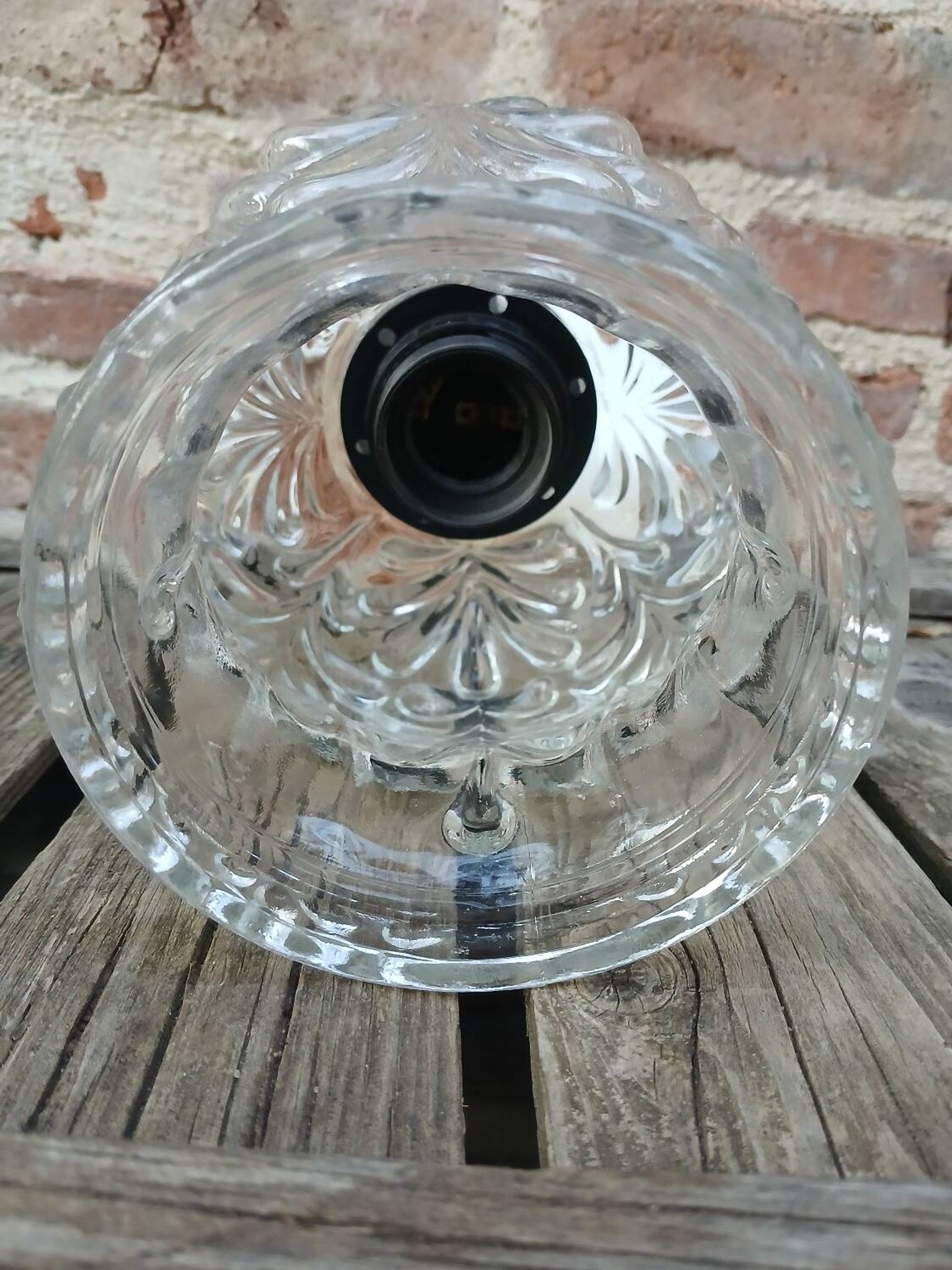 Vintage glass pendant/lamp