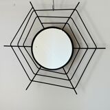1960s vintage spiderweb wall mirror, 64 cm