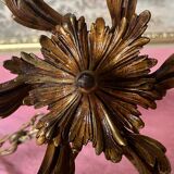 Gilt bronze chandelier 6 candles from the 100s