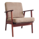 Fauteuil en teck danois avec rembourrage beige