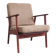 Fauteuil en teck danois avec rembourrage beige