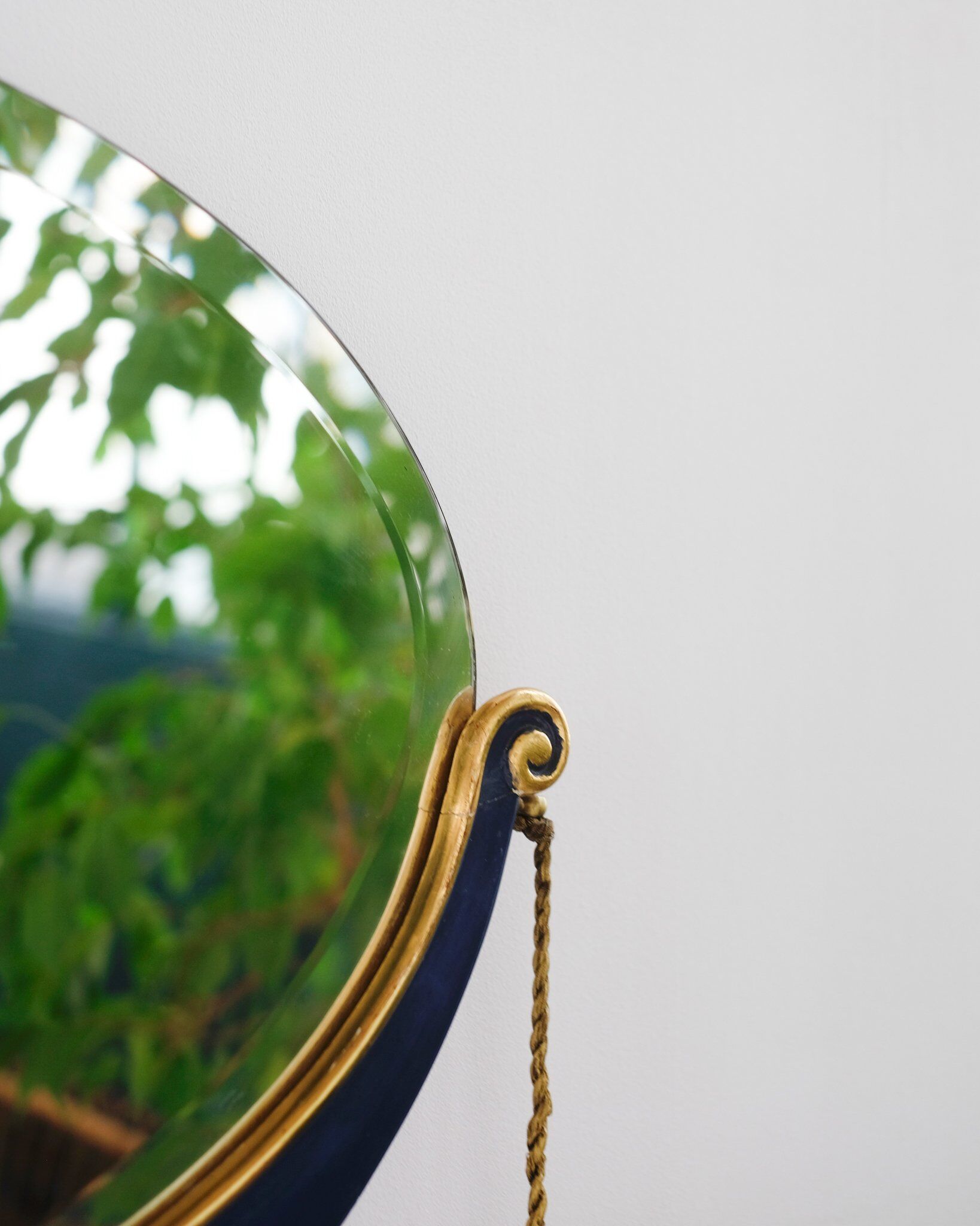 Art deco carved wooden mirror