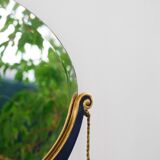 Art deco carved wooden mirror