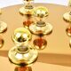 Fontana Arte Style Mirror in Gilded Bronze Glass Ceiling Light or Wall Sconce, Italy, 1970s