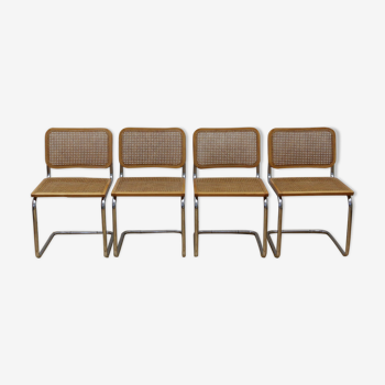 4 x Cesca Chairs, 1980s, in the Style of Marcel Breuer