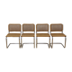4 x Cesca Chairs, 1980s, in the Style of Marcel Breuer