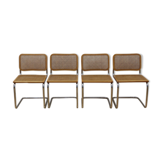 4 x Cesca Chairs, 1980s, in the Style of Marcel Breuer