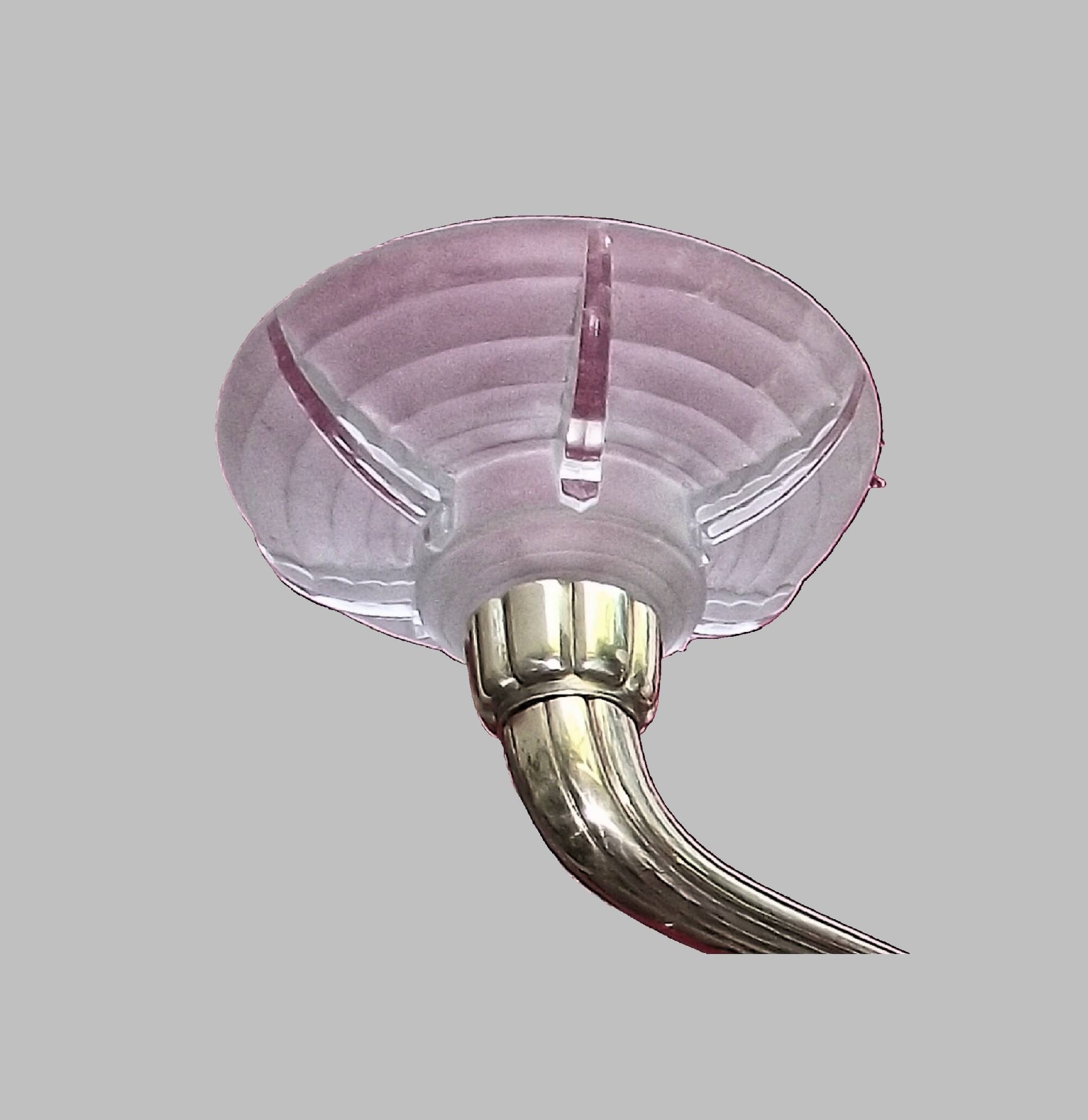 Important Art Deco chandelier in gilded bronze
