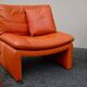 Set of 5 Italian leather armchairs - 1970s