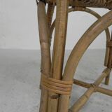 Bamboo chair, dining table chair, 1950s
