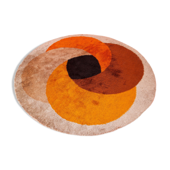 Carpet wool circular of the 1970s 220 cm