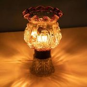 Lampe de table Vintage en verre coloré suédois, lampe de table en verre