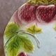 Antique majolica plate – raised strawberry decoration – gilding