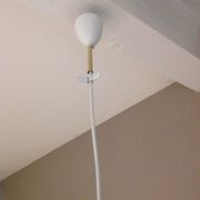Scandinavian vintage 1960s white opaline warhead suspension