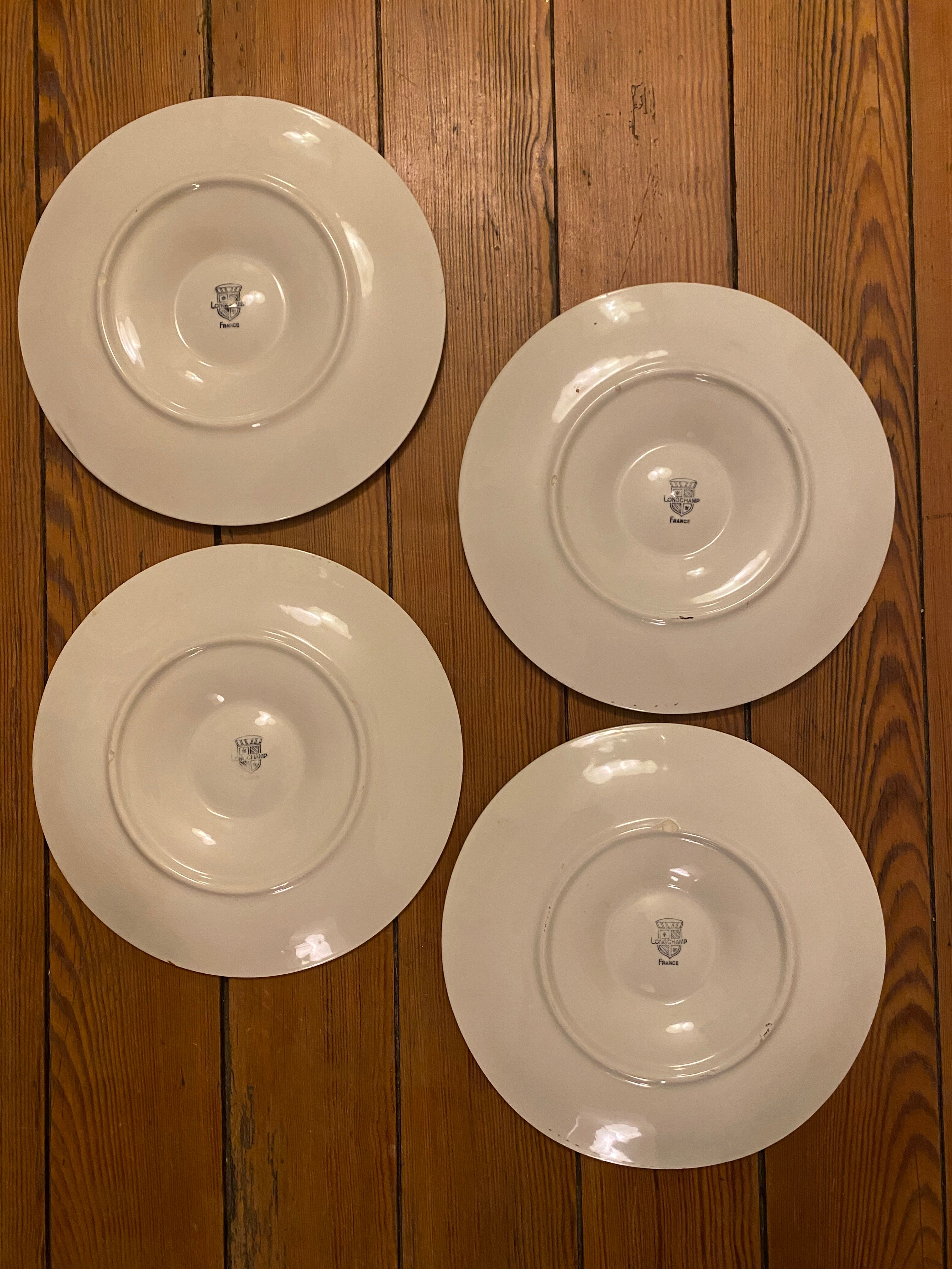 Set de 4 assiettes à huîtres Longchamp