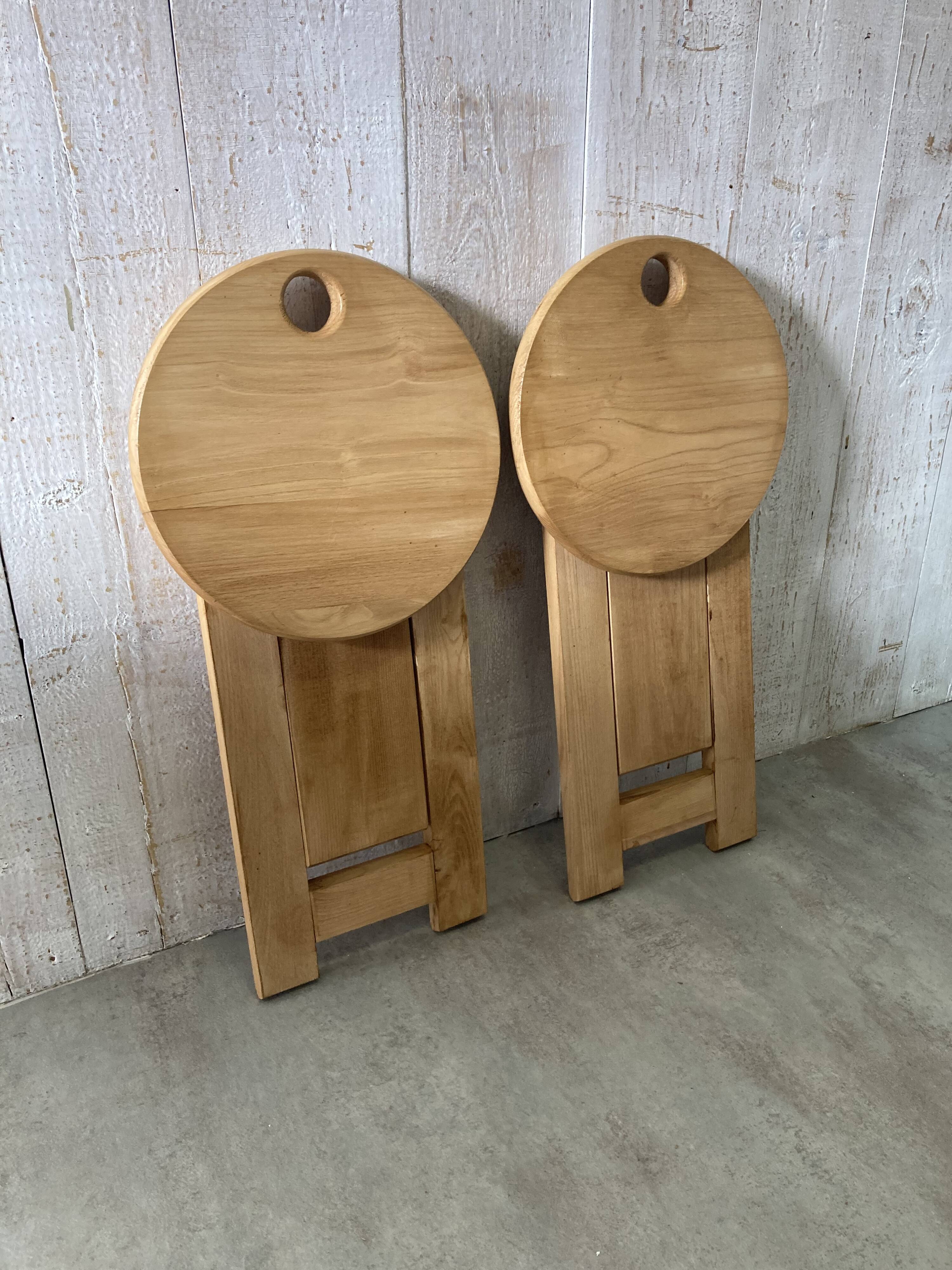 Pair of folding stools