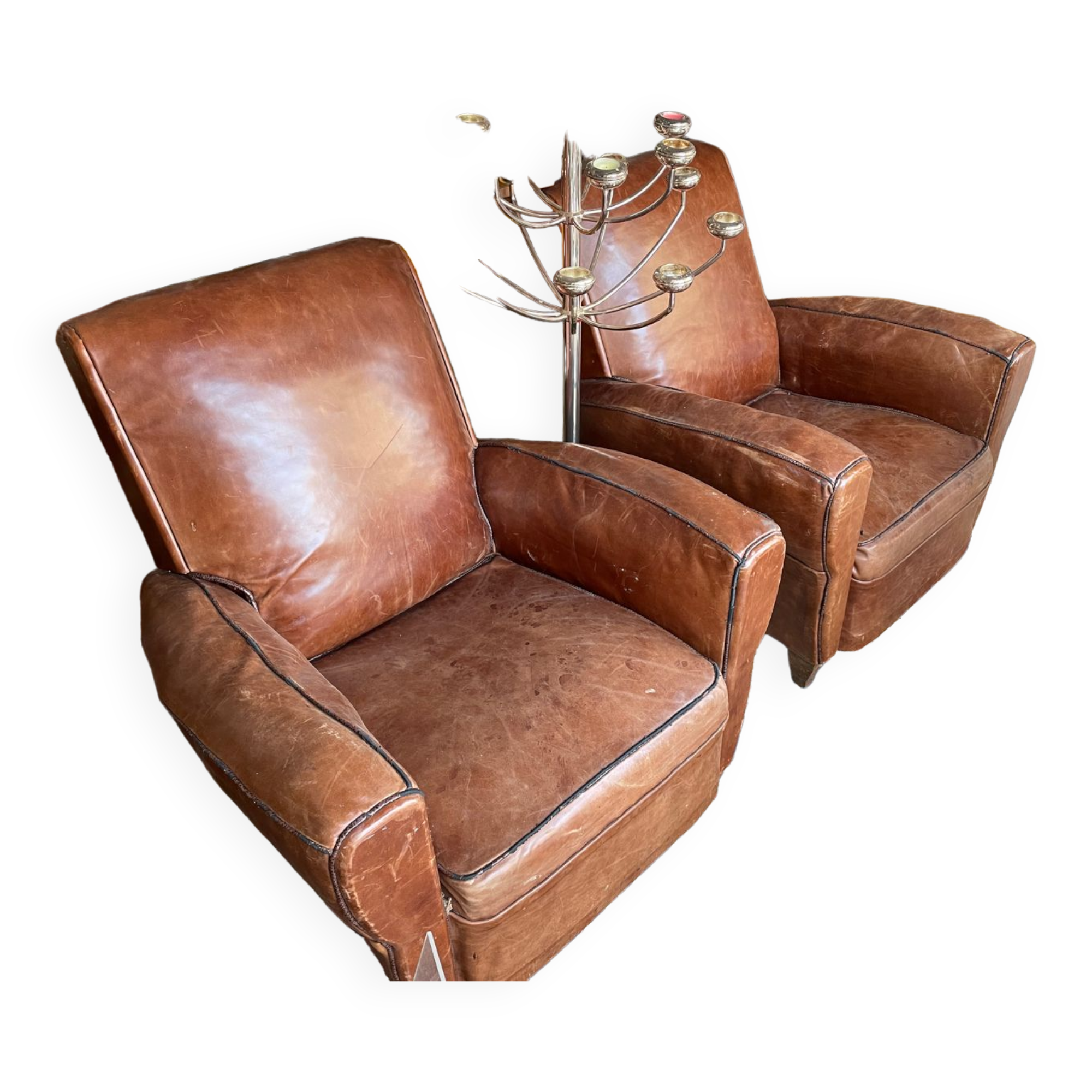 Paire de fauteuils club