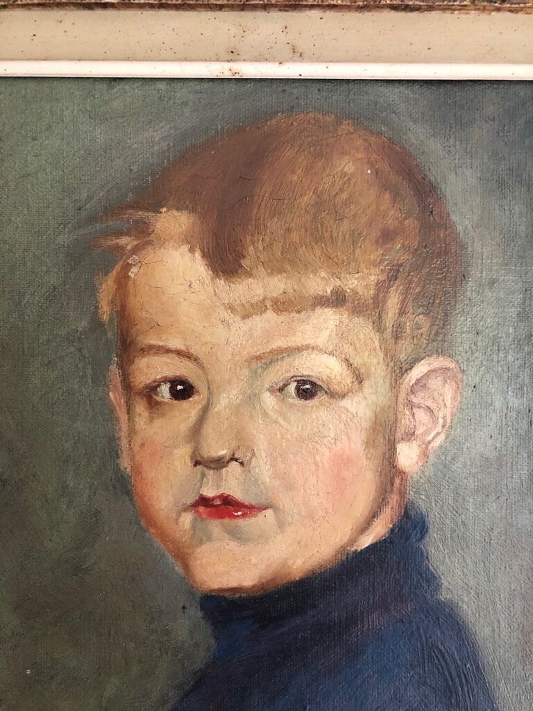 Table: school of the 19th: Portrait of a child