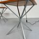 Side table / bedside table with designer lighting, Ligne Roset metal and wood