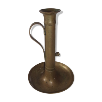 Bougeoir à poussoir en laiton