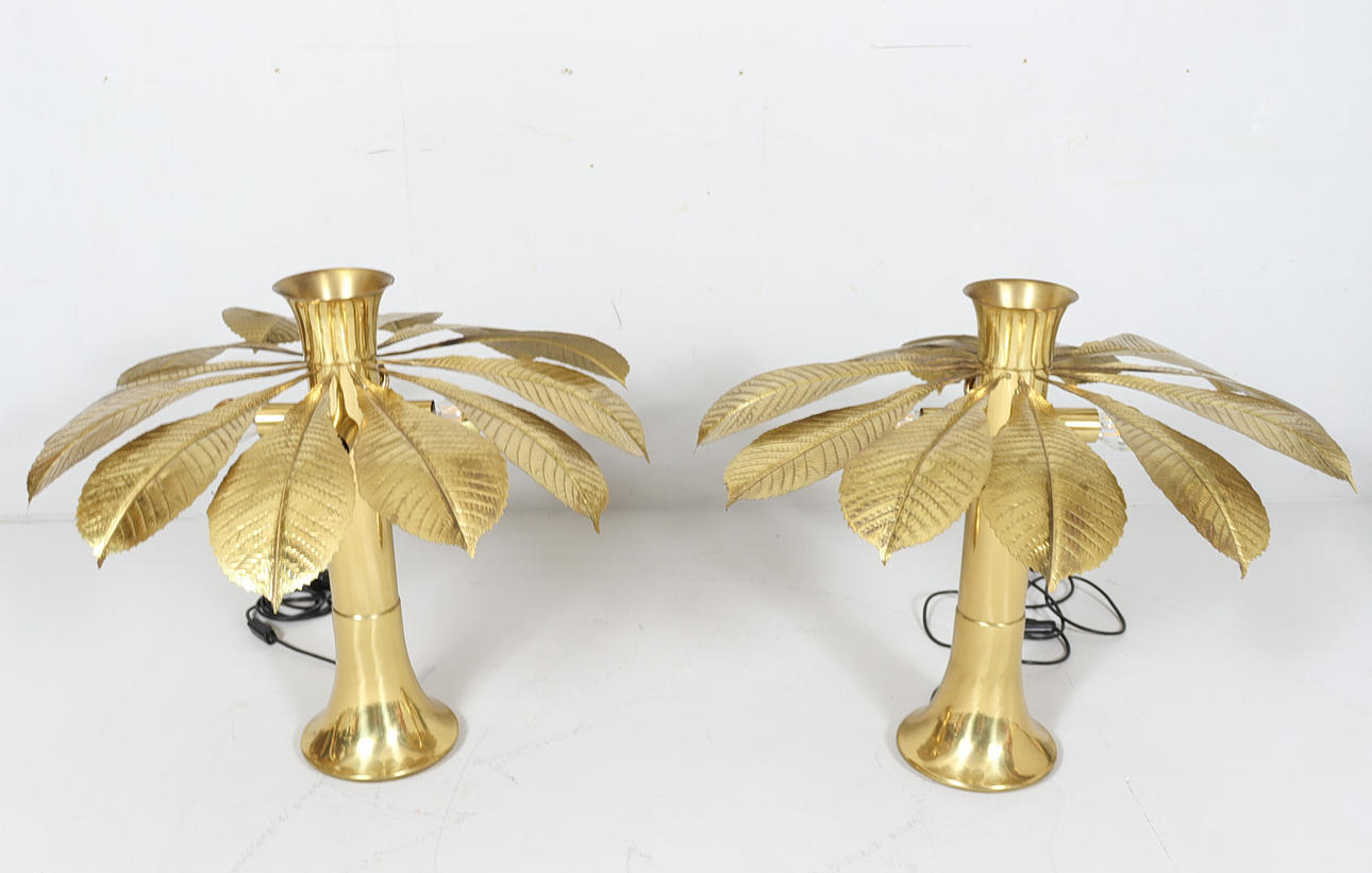 Carlo Giorgi. 2 sculptural lamps/table lamps by Carlo Giorgi for Bottega Gadda, model: Ippocastano, Italy, 1970s.